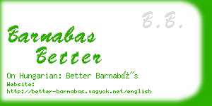 barnabas better business card